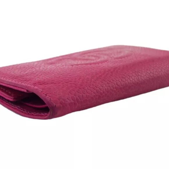 CHANEL Key Case Coco Mark Magenta Caviar Skin Authentic Used - Picture 4 of 10